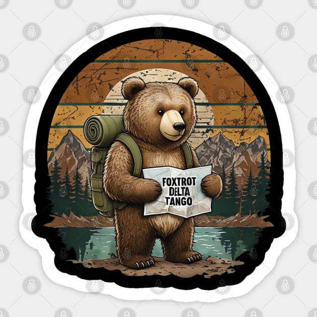 FDT Resist Bear, Anti Trump, National Parks Forest Service - Foxtrot Delta Tango Sticker by Creatifly Graphic Tees